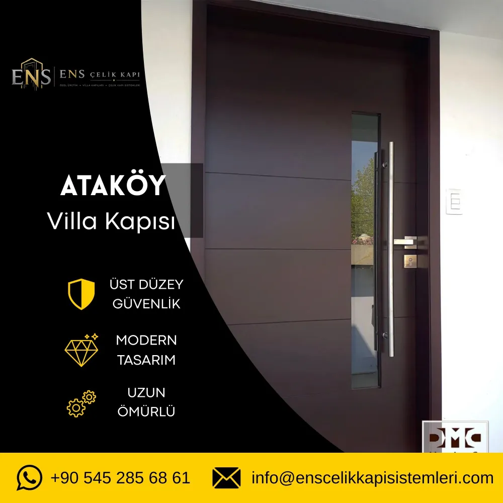 Ataköy villa kapısı için sahil iklimine dayanıklı modern çelik villa kapısı modeli