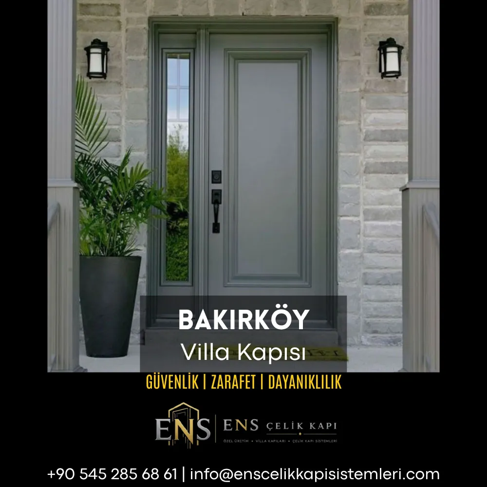 Bakırköy villa kapısı için sahil iklimine dayanıklı modern çelik villa kapısı modeli