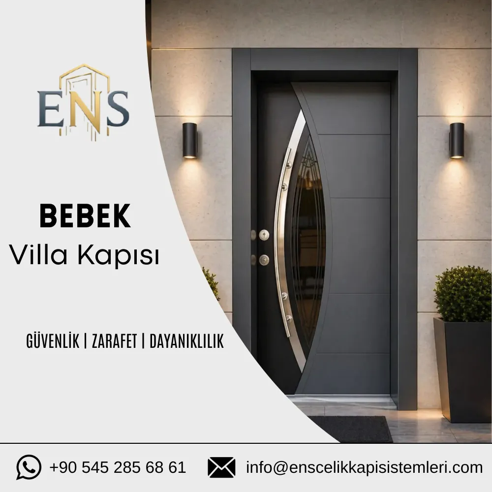 Bebek villa kapısı için Boğaz hattına uygun prestijli çelik villa kapısı modeli