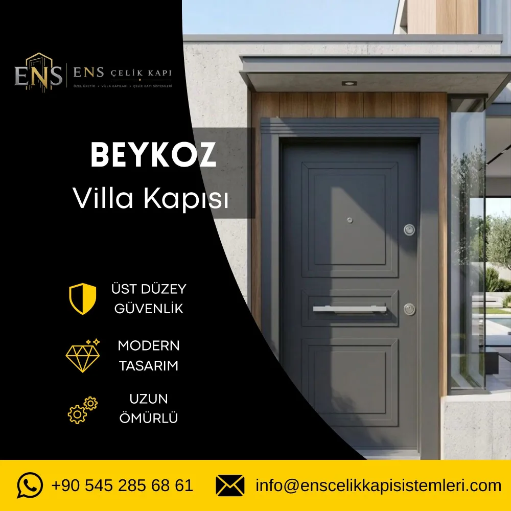 Beykoz villa kapısı için dış iklime dayanıklı çelik villa kapısı modeli