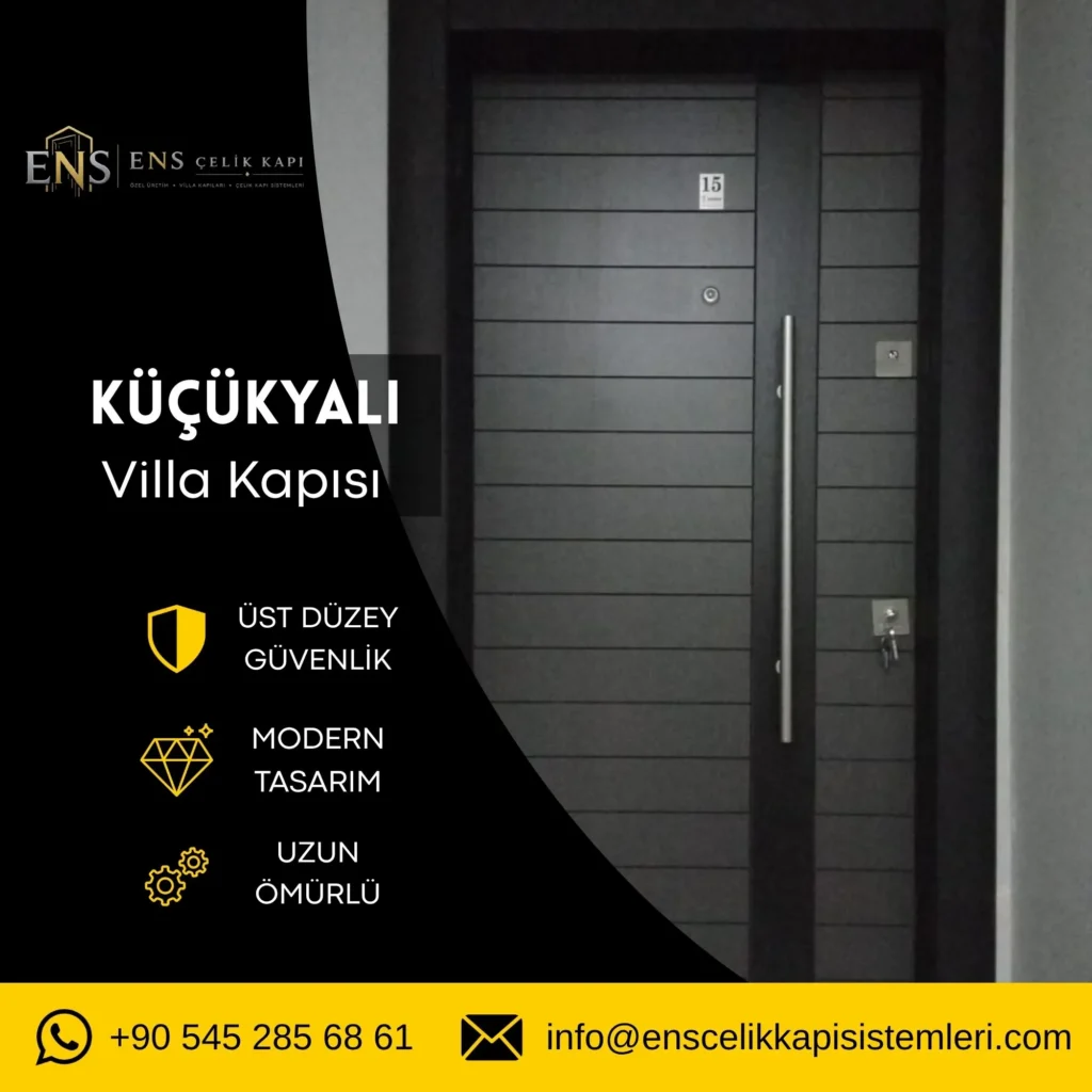 Küçükyalı villa kapısı için modern ve güvenli çelik villa kapısı modeli