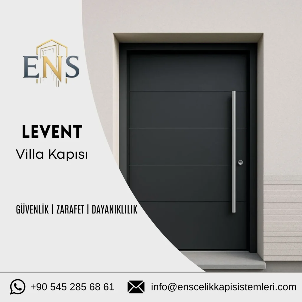 Levent villa kapısı için modern ve güvenli çelik villa kapısı modeli