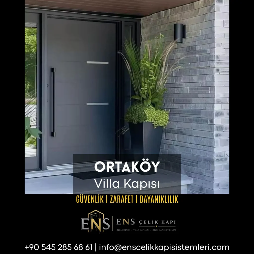 Ortaköy villa kapısı için Boğaz hattına uygun prestijli çelik villa kapısı modeli