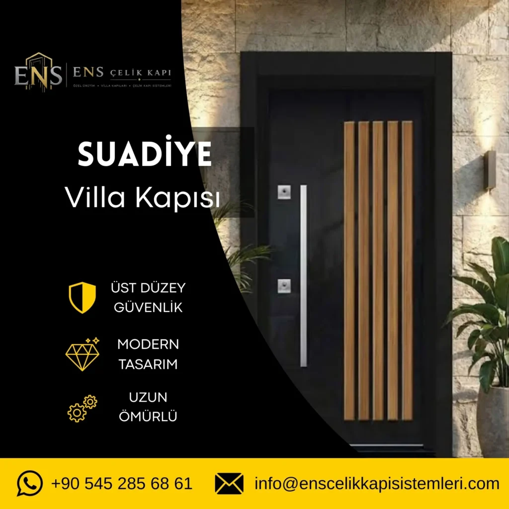 Suadiye villa kapısı için modern ve güvenli çelik villa kapısı modeli
