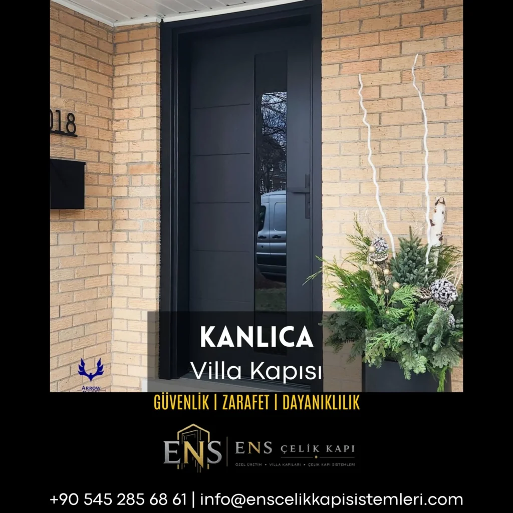Kanlıca villa kapısı için Boğaz hattına uygun dış iklim dayanımlı çelik villa kapısı modeli